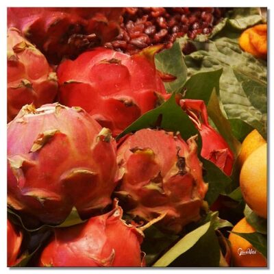 Mural: Fruits 4 - square 1:1 - many sizes & materials - exclusive photo art motif as a canvas or acrylic glass picture for wall decoration