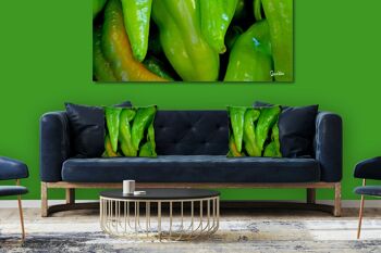 Ensemble de coussins photo décoratifs (2 pièces), motif : légumes 4 poivrons - taille : 40 x 40 cm - housse de coussin premium, coussin déco, coussin déco, coussin photo, housse de coussin 2