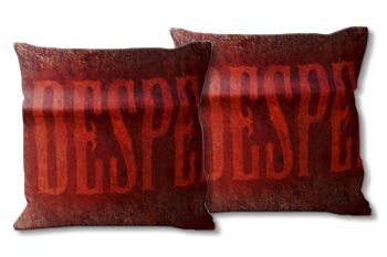 Ensemble de coussins photo décoratifs (2 pièces), motif : Desperado en rouge - taille : 40 x 40 cm - housse de coussin premium, coussin décoratif, coussin décoratif, coussin photo, housse de coussin 1