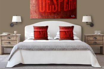 Ensemble de coussins photo décoratifs (2 pièces), motif : Desperado en rouge - taille : 40 x 40 cm - housse de coussin premium, coussin décoratif, coussin décoratif, coussin photo, housse de coussin 3