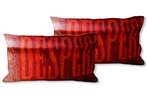 Deko-Foto-Kissen Set (2 Stk.), Motiv: Desperado in rot - Größe: 80 x 40 cm - Premium Kissenhülle, Zierkissen, Dekokissen, Fotokissen, Kissenbezug