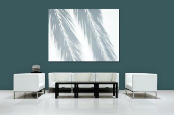 Papier peint : ombre de palmier - plusieurs tailles - format paysage 4:3 - plusieurs tailles et matériaux - motif d'art photographique exclusif comme image sur toile ou image en verre acrylique pour la décoration murale 4