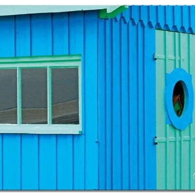 Wandbild: Fischerhütte mit Bullauge - Querformat 4:3 - viele Größen & Materialien – Exklusives Fotokunst-Motiv als Leinwandbild oder Acrylglasbild zur Wand-Dekoration