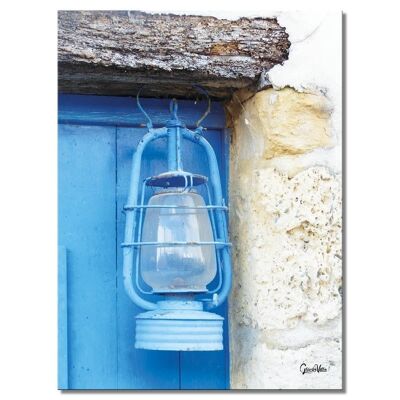 Cuadro de pared: lámpara de queroseno - formato de retrato 3:4 - muchos tamaños y materiales - motivo de arte fotográfico exclusivo como cuadro de lienzo o cuadro de vidrio acrílico para la decoración de paredes