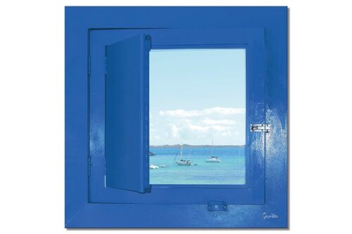 Wandbild: Fenster zum Meer - Quadrat 1:1 - viele Größen & Materialien – Exklusives Fotokunst-Motiv als Leinwandbild oder Acrylglasbild zur Wand-Dekoration