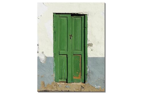 Wandbild: Die grüne Tür - Hochformat 3:4 - viele Größen & Materialien – Exklusives Fotokunst-Motiv als Leinwandbild oder Acrylglasbild zur Wand-Dekoration