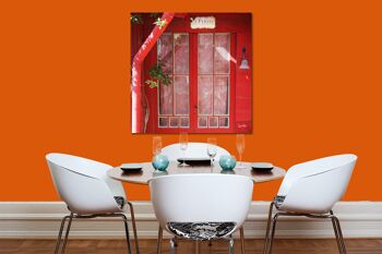 Papier peint : Cabane en rouge - carré 1:1 - nombreuses tailles et matériaux - motif d'art photographique exclusif sous forme d'image sur toile ou d'image en verre acrylique pour la décoration murale 5