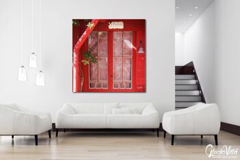Papier peint : Cabane en rouge - carré 1:1 - nombreuses tailles et matériaux - motif d'art photographique exclusif sous forme d'image sur toile ou d'image en verre acrylique pour la décoration murale 6