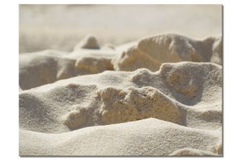 Papier peint : structures de sable 1 - format paysage 4:3 - nombreuses tailles et matériaux - motif d'art photographique exclusif comme image sur toile ou image en verre acrylique pour la décoration murale 1