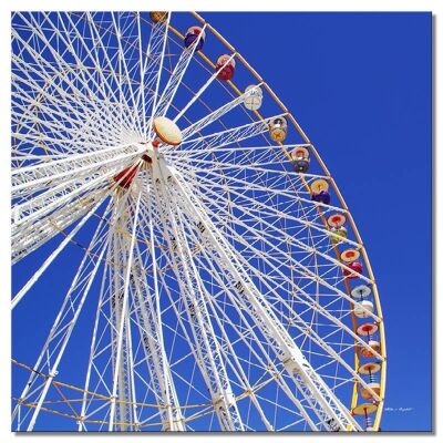 Mural: Placer en la rueda de la fortuna 2 - Cuadrado 1:1 - Muchos tamaños y materiales - Motivo exclusivo de arte fotográfico como lienzo o cuadro de vidrio acrílico para la decoración de paredes