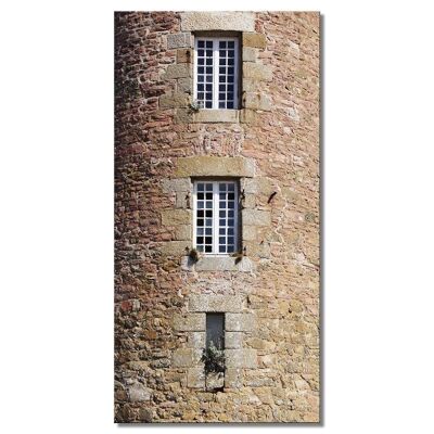 Murale: torre con finestre - formato verticale 1:2 - molte dimensioni e materiali - esclusivo motivo artistico fotografico come immagine su tela o immagine su vetro acrilico per la decorazione murale
