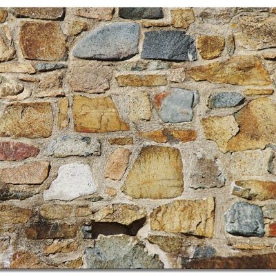 Mural: stone walls 1 - landscape format 4:3 - many sizes & materials - exclusive photo art motif as a canvas picture or acrylic glass picture for wall decoration