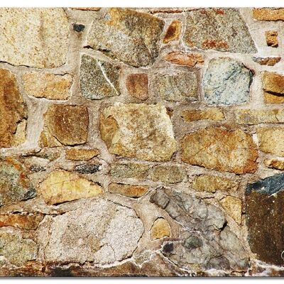 Mural: stone walls 2 - landscape format 4:3 - many sizes & materials - exclusive photo art motif as a canvas picture or acrylic glass picture for wall decoration