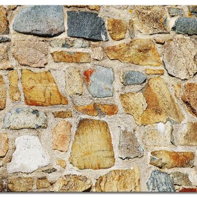 Mural: muros de piedra 3 - formato apaisado 4:3 - muchos tamaños y materiales - motivo de arte fotográfico exclusivo como cuadro de lienzo o cuadro de vidrio acrílico para la decoración de paredes