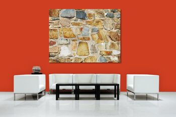 Papier peint : murs en pierre 3 - format paysage 4:3 - nombreuses tailles et matériaux - motif d'art photo exclusif comme image sur toile ou image en verre acrylique pour la décoration murale 4