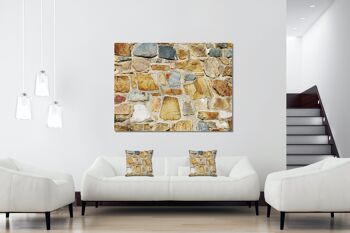 Ensemble de coussins photo décoratifs (2 pièces), motif : murs de pierre 3 - taille : 40 x 40 cm - housse de coussin premium, coussin décoratif, coussin décoratif, coussin photo, housse de coussin 5