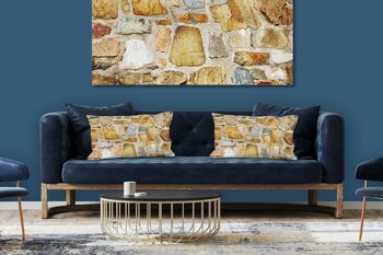 Ensemble de coussins photo décoratifs (2 pièces), motif : murs de pierre 3 - taille : 80 x 40 cm - housse de coussin premium, coussin décoratif, coussin décoratif, coussin photo, housse de coussin 4