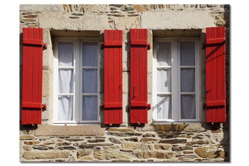 Wandbild: Bretonische Fenster 2 - Querformat 4:3 - viele Größen & Materialien – Exklusives Fotokunst-Motiv als Leinwandbild oder Acrylglasbild zur Wand-Dekoration