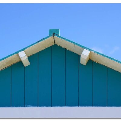 Mural: Gable in blue - landscape format 4:3 - many sizes & materials - exclusive photo art motif as a canvas picture or acrylic glass picture for wall decoration