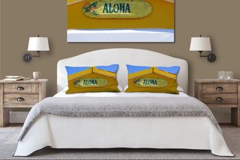 Ensemble de coussins photo décoratifs (2 pièces), motif : Aloha - taille : 80 x 40 cm - housse de coussin premium, coussin décoratif, coussin décoratif, coussin photo, housse de coussin 7