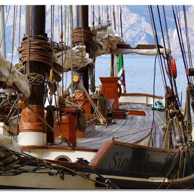 Mural: Sailing ship 7 - landscape format 4:3 - many sizes & materials - exclusive photo art motif as a canvas picture or acrylic glass picture for wall decoration