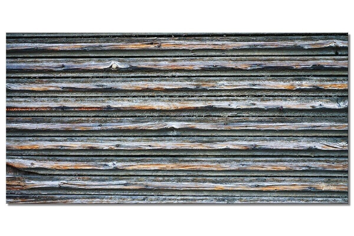 Mural: detalles de madera 8 - formato apaisado 2:1 - muchos tamaños y materiales - motivo de arte fotográfico exclusivo como cuadro de lienzo o cuadro de vidrio acrílico para la decoración de paredes