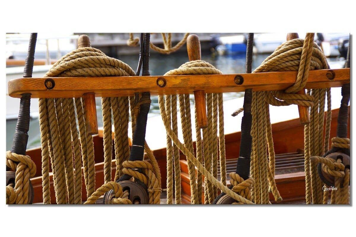 Mural: Sailing ship 8 - landscape format 2:1 - many sizes & materials - exclusive photo art motif as a canvas picture or acrylic glass picture for wall decoration