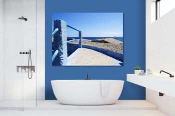 Papier peint : impressions de la Crète en bleu - format paysage 4:3 - nombreuses tailles et matériaux - motif d'art photographique exclusif sous forme d'image sur toile ou d'image en verre acrylique pour la décoration murale 3