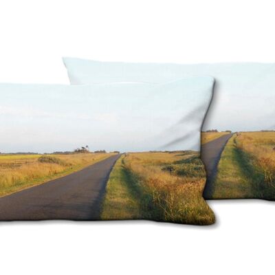 Deko-Foto-Kissen Set (2 Stk.), Motiv: Geh deinen Weg! - Größe: 80 x 40 cm - Premium Kissenhülle, Zierkissen, Dekokissen, Fotokissen, Kissenbezug