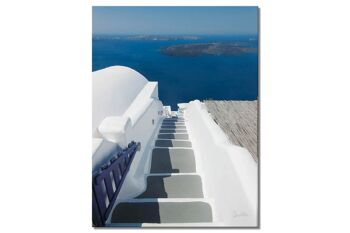 Papier peint : Santorini, du Perle 1 - format portrait 3:4 - nombreuses tailles et matériaux - motif d'art photo exclusif sous forme d'image sur toile ou d'image en verre acrylique pour la décoration murale 1