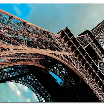 Mural: La tour eiffel - landscape format 4:3 - many sizes & materials - exclusive photo art motif as a canvas picture or acrylic glass picture for wall decoration