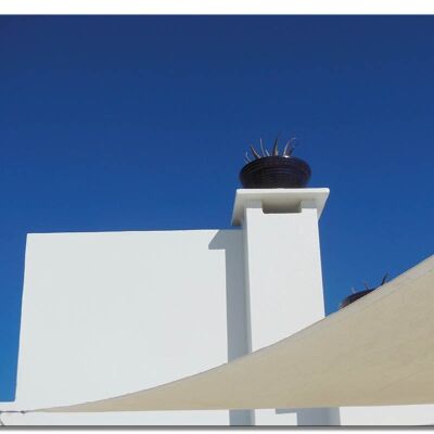 Papier peint : Fuerteventura casas - format paysage 4:3 - nombreuses tailles et matériaux - motif d'art photo exclusif comme image sur toile ou image en verre acrylique pour la décoration murale