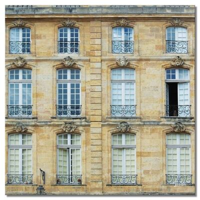 Mural: Bordeaux house 1 - square 1:1 - many sizes & materials - exclusive photo art motif as a canvas picture or acrylic glass picture for wall decoration