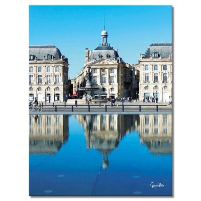 Wandbild: Bordeaux in der Spiegelung - Hochformat 3:4 - viele Größen & Materialien – Exklusives Fotokunst-Motiv als Leinwandbild oder Acrylglasbild zur Wand-Dekoration