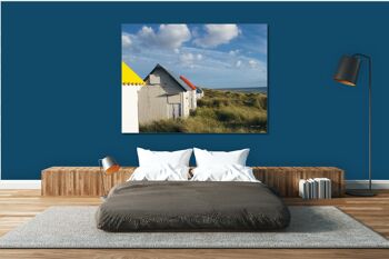 Papier peint : Cabane de plage en Normandie 1 - format paysage 4:3 - nombreuses tailles et matériaux - motif d'art photographique exclusif sous forme d'image sur toile ou d'image en verre acrylique pour la décoration murale 8