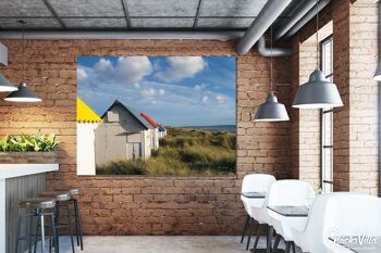 Papier peint : Cabane de plage en Normandie 1 - format paysage 4:3 - nombreuses tailles et matériaux - motif d'art photographique exclusif sous forme d'image sur toile ou d'image en verre acrylique pour la décoration murale 10