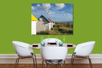 Papier peint : Cabane de plage en Normandie 1 - format paysage 4:3 - nombreuses tailles et matériaux - motif d'art photographique exclusif sous forme d'image sur toile ou d'image en verre acrylique pour la décoration murale 11