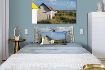 Ensemble de coussins photo décoratifs (2 pièces), motif : maison de plage en Normandie - taille : 80 x 40 cm - housse de coussin premium, coussin déco, coussin déco, coussin photo, housse de coussin 6