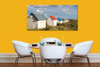 Papier peint : Cabane de plage en Normandie 4 - format paysage 2:1 - nombreuses tailles et matériaux - motif d'art photographique exclusif sous forme d'image sur toile ou d'image en verre acrylique pour la décoration murale 9