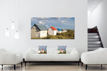 Ensemble de coussins photo décoratifs (2 pièces), motif : Cottage de plage en Normandie 4, 40 x 40 cm, housse de coussin premium, coussin décoratif 6