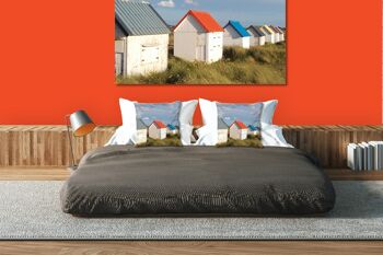 Ensemble de coussins photo décoratifs (2 pièces), motif : Cottage de plage en Normandie 4, 40 x 40 cm, housse de coussin premium, coussin décoratif 7