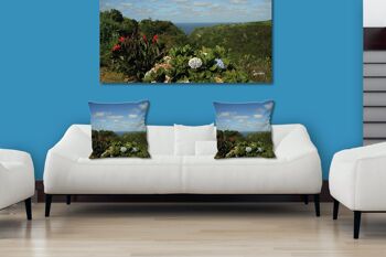 Ensemble de coussins photo décoratifs (2 pièces), motif : flore des Açores - taille : 40 x 40 cm - housse de coussin premium, coussin décoratif, coussin décoratif, coussin photo, housse de coussin 4