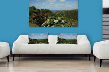 Ensemble de coussins photo décoratifs (2 pièces), motif : flore des Açores - taille : 80 x 40 cm - housse de coussin haut de gamme, coussin décoratif, coussin décoratif, coussin photo, housse de coussin 5