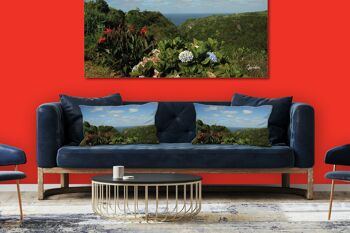 Ensemble de coussins photo décoratifs (2 pièces), motif : flore des Açores - taille : 80 x 40 cm - housse de coussin haut de gamme, coussin décoratif, coussin décoratif, coussin photo, housse de coussin 7