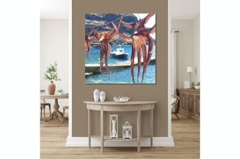 Papier peint : Santorini, du Perle 3 - carré 1:1 - plusieurs tailles et matériaux - motif d'art photo exclusif sous forme d'image sur toile ou d'image en verre acrylique pour la décoration murale 2