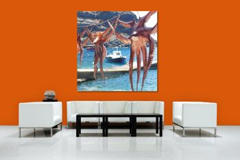 Papier peint : Santorini, du Perle 3 - carré 1:1 - plusieurs tailles et matériaux - motif d'art photo exclusif sous forme d'image sur toile ou d'image en verre acrylique pour la décoration murale 3