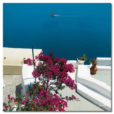 Papier peint : Santorini, du Perle 25 - carré 1:1 - plusieurs tailles et matériaux - motif d'art photo exclusif comme image sur toile ou image en verre acrylique pour la décoration murale