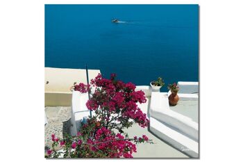 Papier peint : Santorini, du Perle 25 - carré 1:1 - plusieurs tailles et matériaux - motif d'art photo exclusif comme image sur toile ou image en verre acrylique pour la décoration murale 1