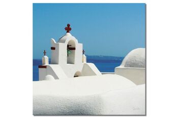 Papier peint : Santorini, du Perle 10 - carré 1:1 - plusieurs tailles et matériaux - motif d'art photo exclusif sous forme d'image sur toile ou d'image en verre acrylique pour la décoration murale 1