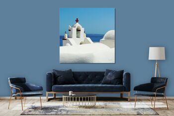 Papier peint : Santorini, du Perle 10 - carré 1:1 - plusieurs tailles et matériaux - motif d'art photo exclusif sous forme d'image sur toile ou d'image en verre acrylique pour la décoration murale 2